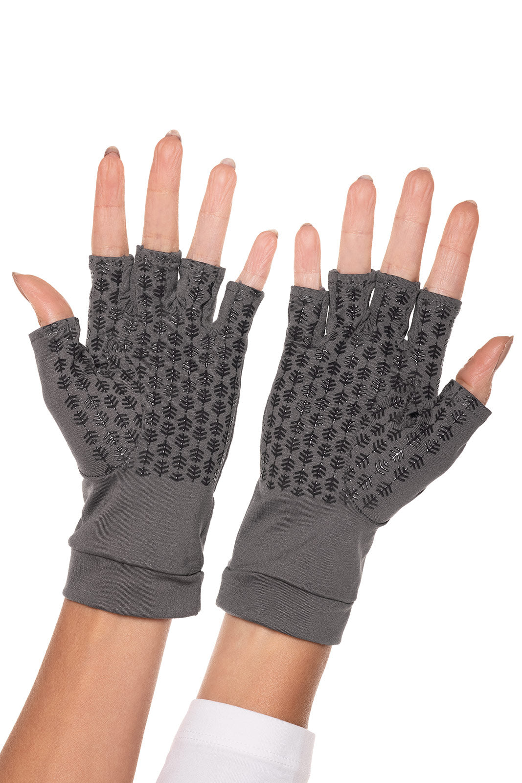 Coolibar - UV-werende vingerloze handschoenen voor volwassenen - Ouray - Houtskoolgrijs
