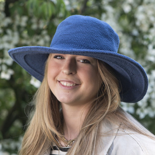 Foxgloves C3 - UV bestendige zonnehoed - donkerblauw