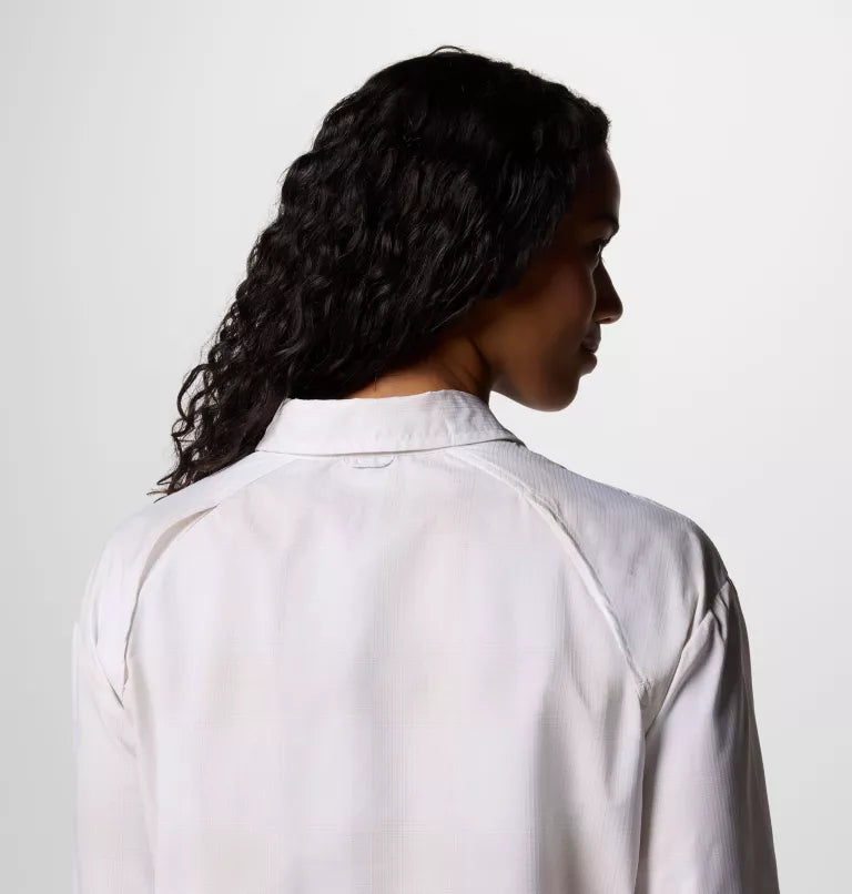 Columbia Dames UV overhemd Silver Ridge Utility Patterned White Long Sleeve