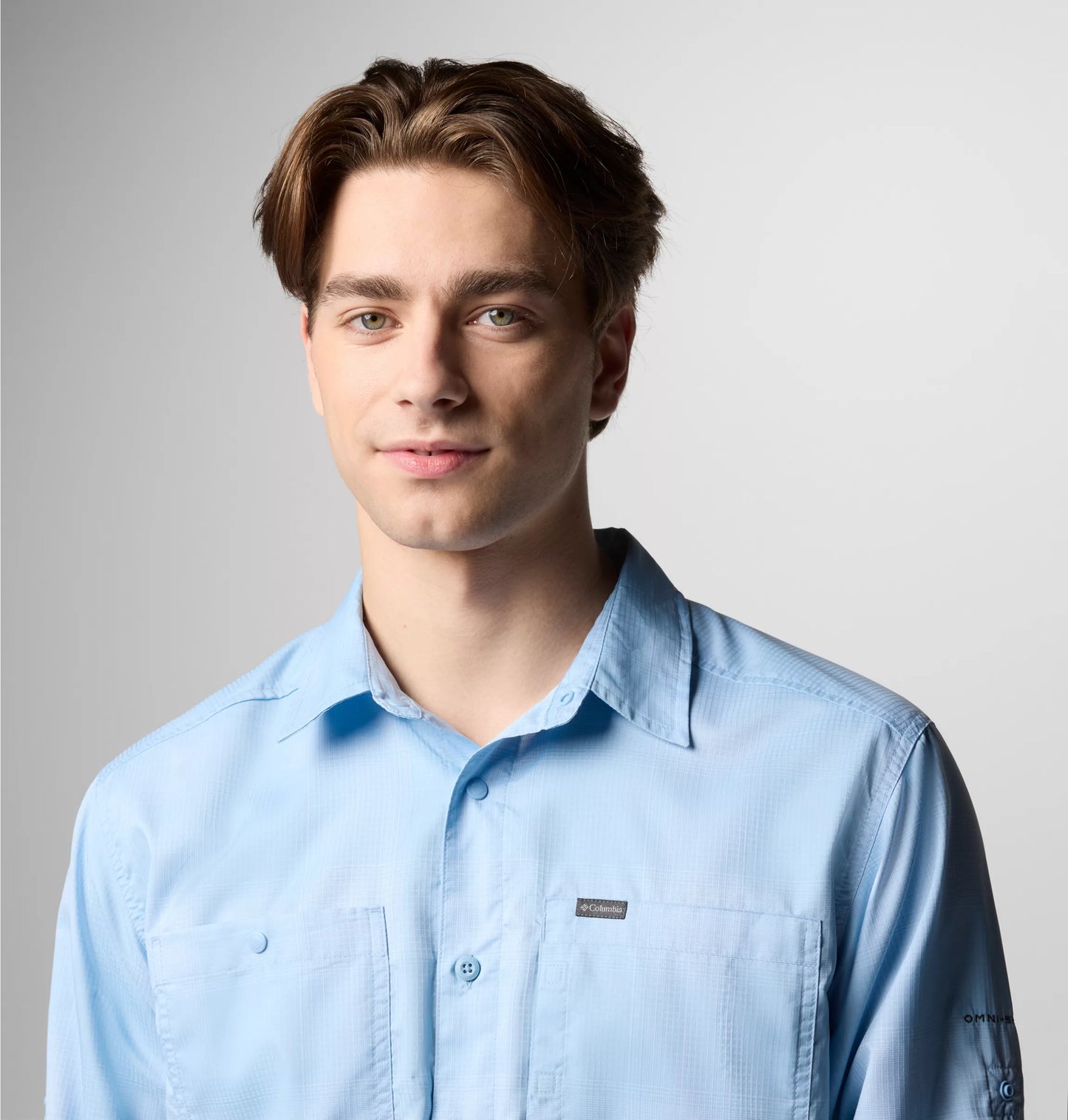 Columbia Heren UV overhemd Silver Ridge Utility Lite Plaid Blue Long Sleeve