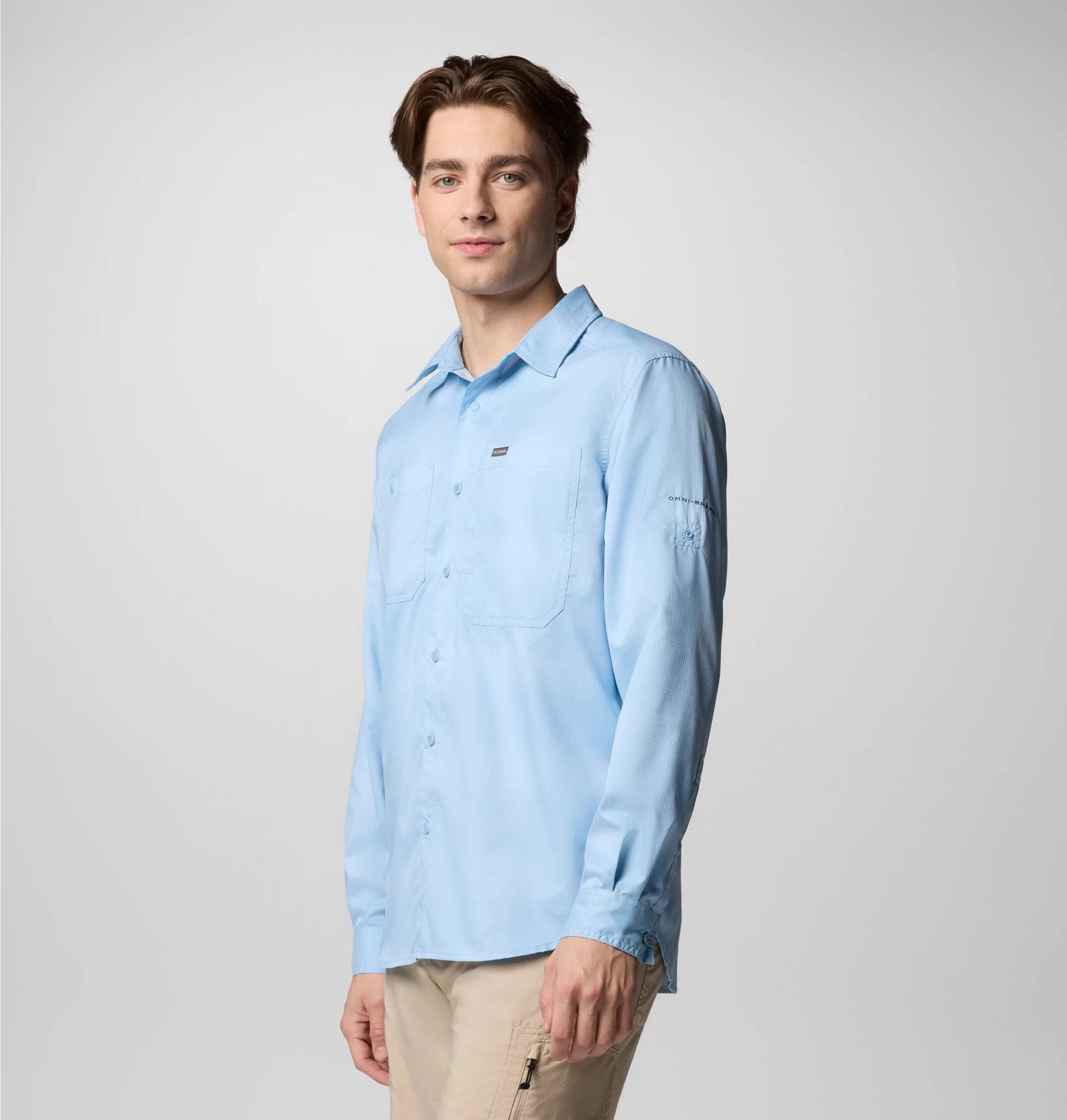 Columbia Heren UV overhemd Silver Ridge Utility Lite Plaid Blue Long Sleeve