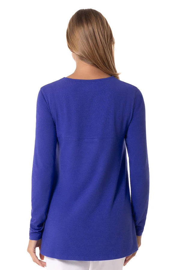 Coolibar - UV Shirt voor dames - Daybreak - Swing - Baja Blue