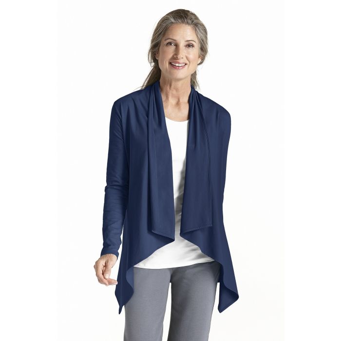 Coolibar - UV Sun Wrap Vest voor dames - Maritas - Navy