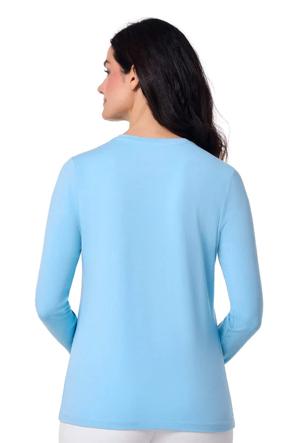 Coolibar - UV Shirt voor dames - Morada - Longsleeve - Arctic Blue