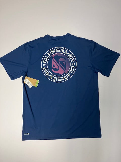 Quiksilver - UV-Zwemshirt met korte mouwen voor heren - Blauw