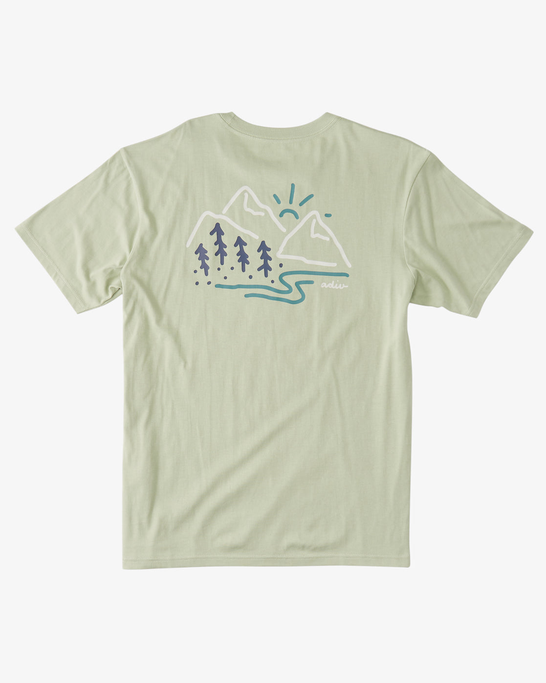 Billabong - T-shirt met korte mouwen voor mannen - Adventure - Panorama - Lichtgroen