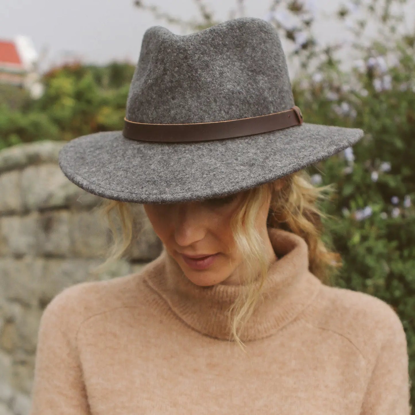 House of Ord - Winter hoed Wilde Fedora - Gemengd Grijs