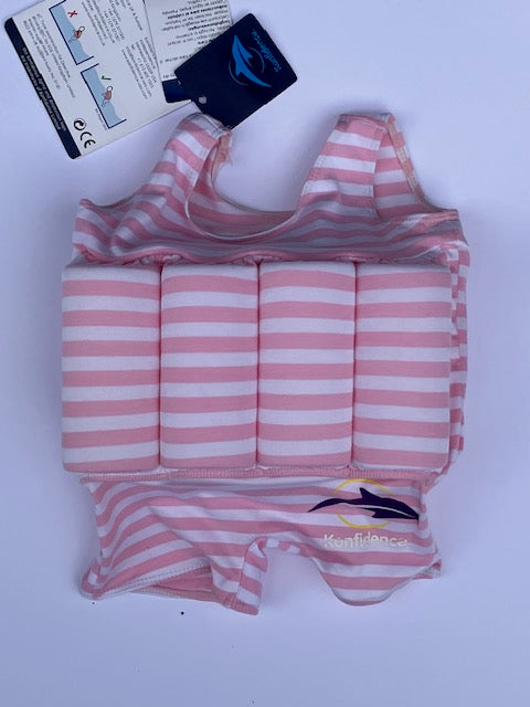 Konfidence - Float Suit - Pink Stripe
