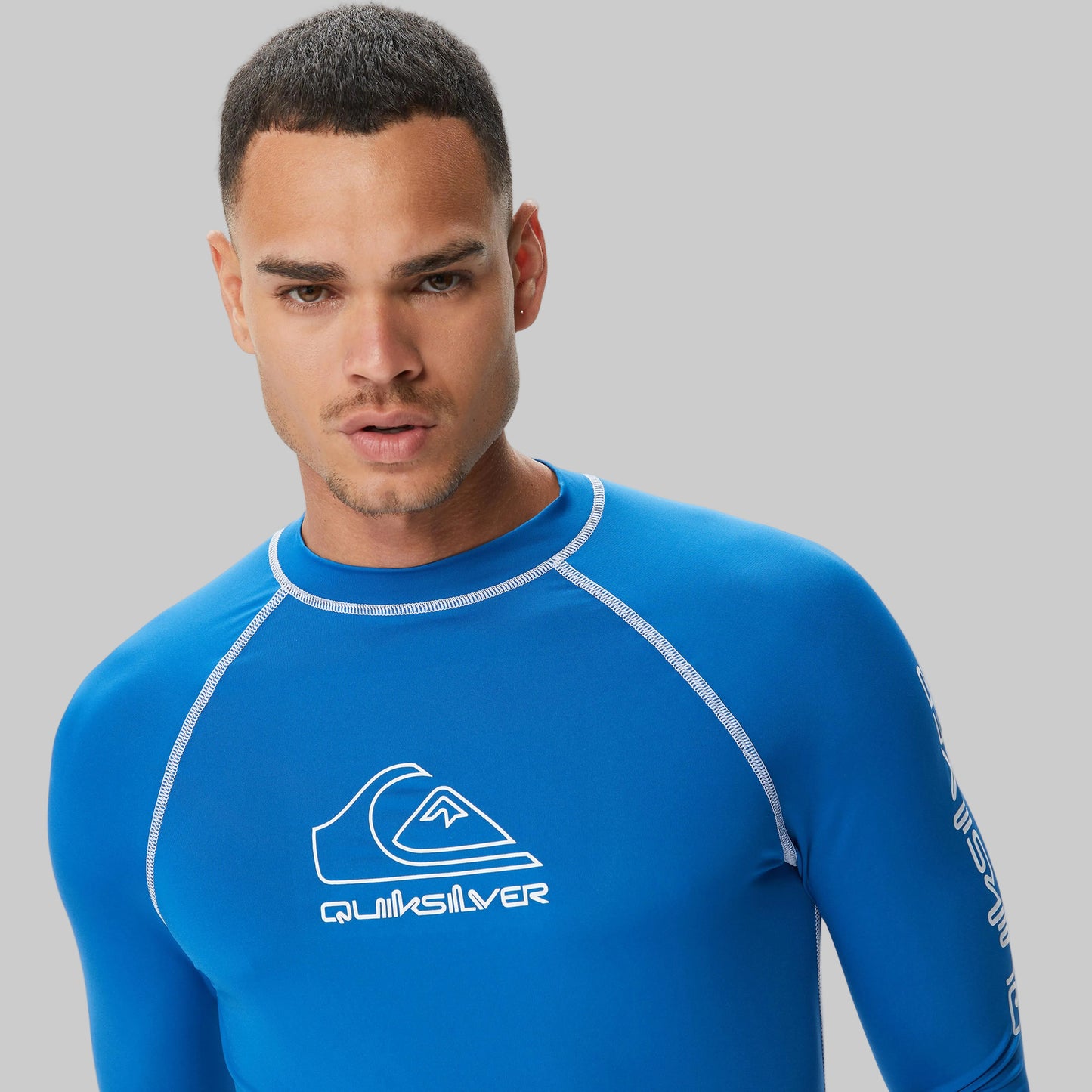 Quiksilver - UV Rashguard voor mannen - On Tour Lange mouw - UPF50 - Snorkel Blue - Blauw