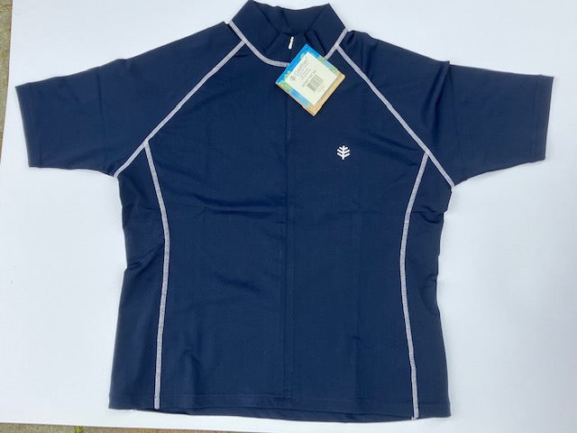 Coolibar - UV zwemshirt korte mouwen - Donkerblauw