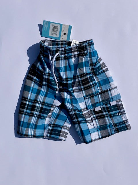 SnapperRock UV werende zwembroek voor kinderen - blauwe ruit motief