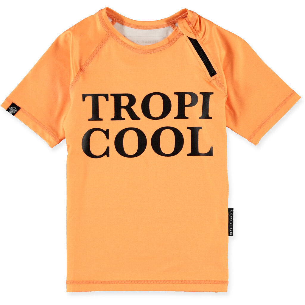 Beach & Bandits - UV-zwemshirt voor kinderen - UPF50+ - Korte mouw - Tropicool - Papaya