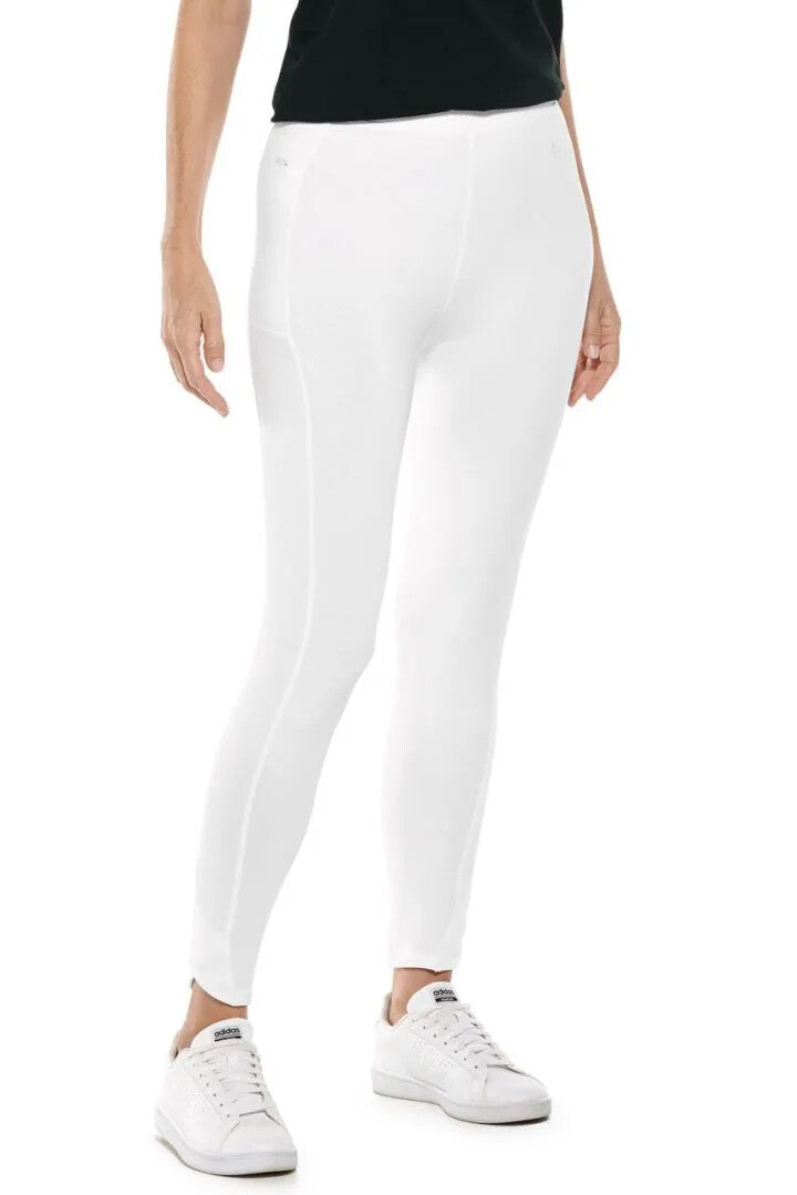 Coolibar - UV-zomerlegging voor dames - LumaLeo - Effen - Wit