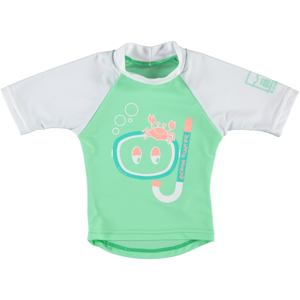 Sonpakkie Baby Girl UV zwemshirt korte mouw Ocean Hunter Mint