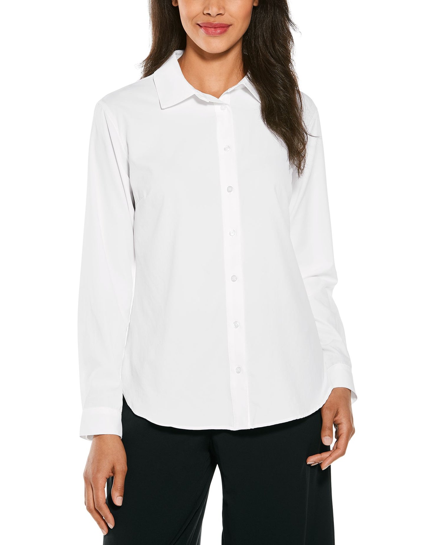 Coolibar - UV-werende Blouse voor dames - Rhodos - Wit