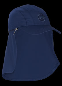 Hyphen Adult UV cap met afritsbare flap Blue Iris