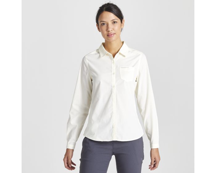 Craghoppers - Blouse voor vrouwen - Lange mouwen - Kiwi - Zeezout