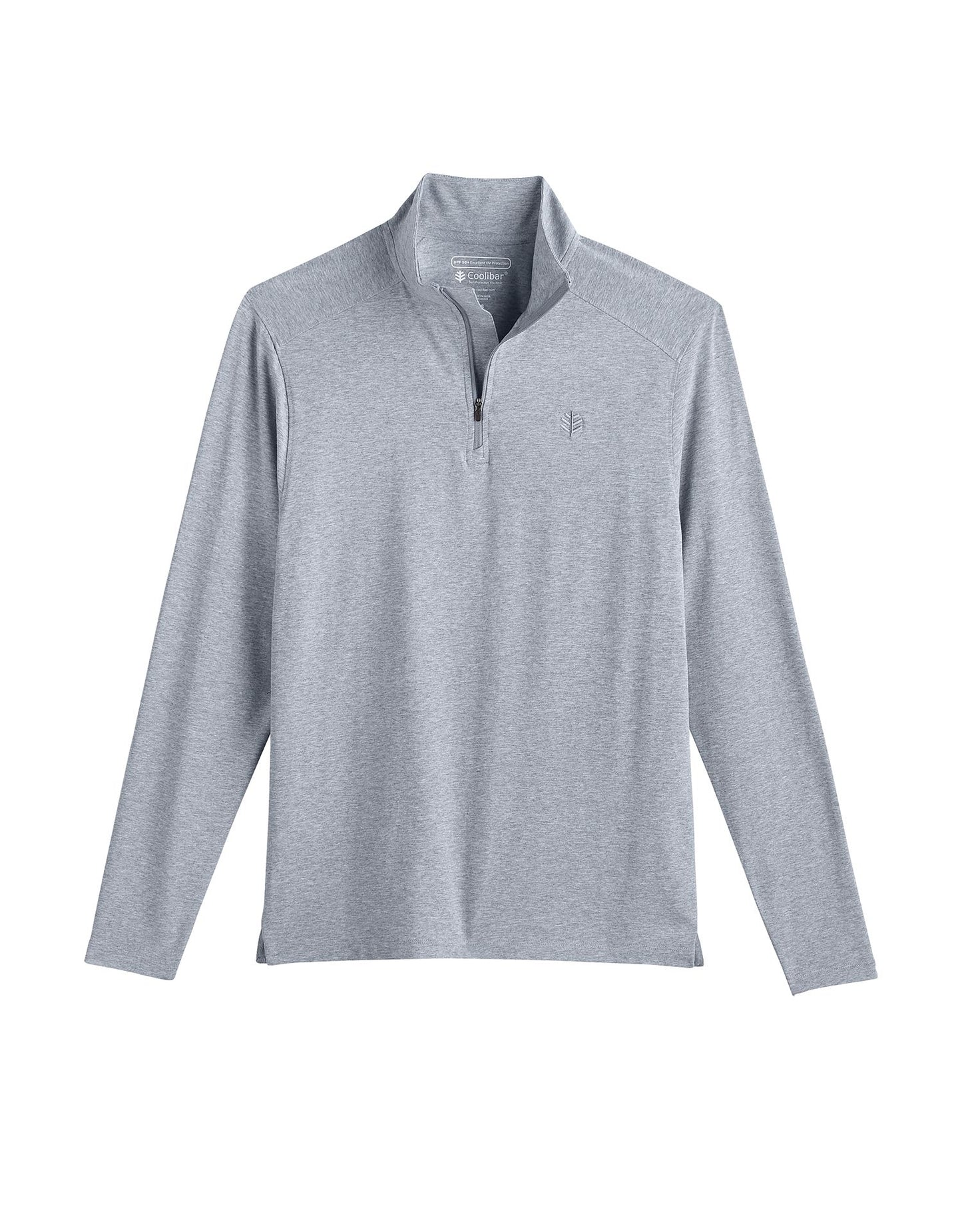 Coolibar - Casual UV Trui met kwart rits voor heren - Sonora - Grijs