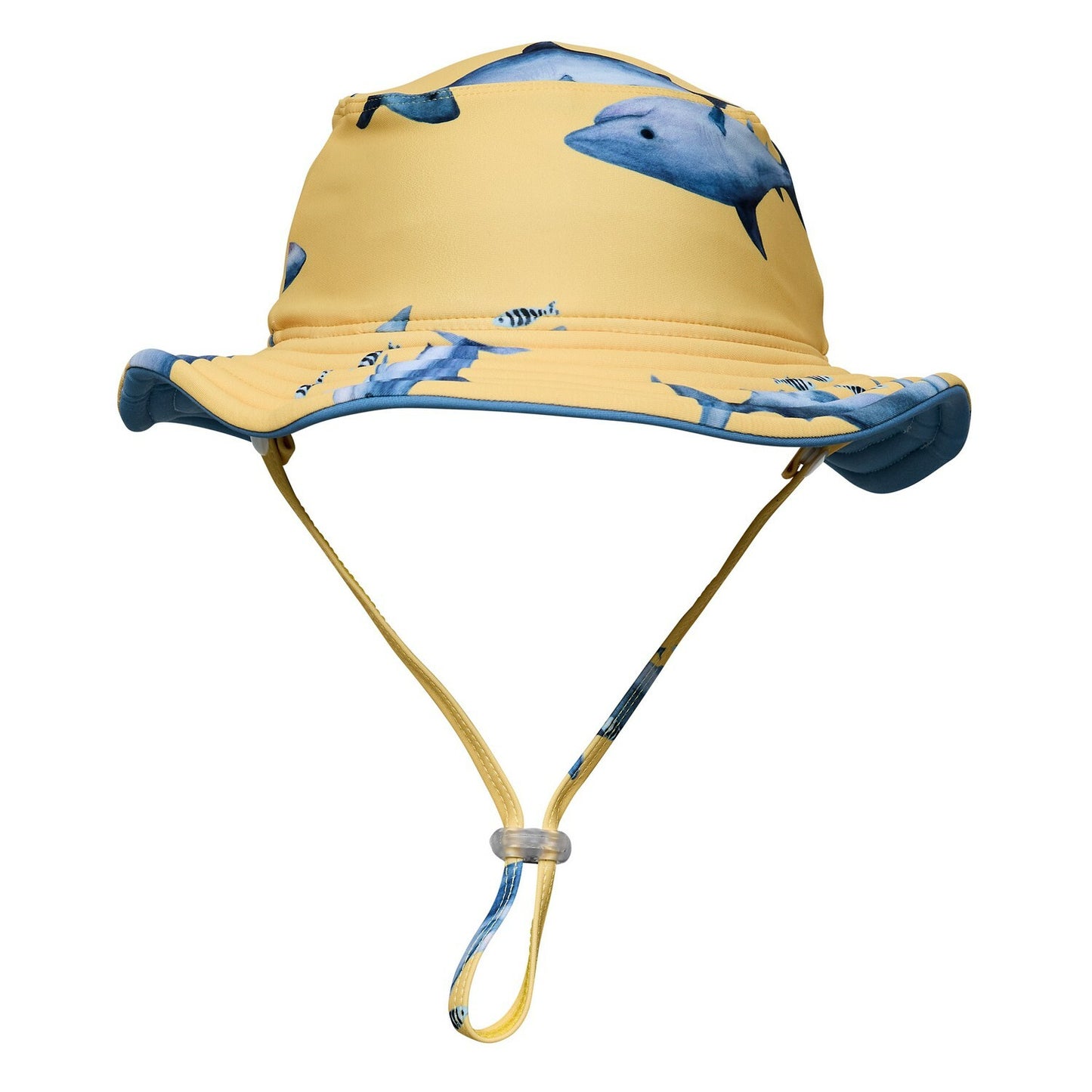Snapper Rock - UV Bucket hoed voor kinderen - Omkeerbaar - Sunrise Shark - Geel/Blauw