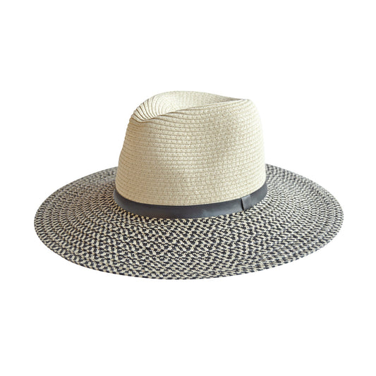 360FIVE Everyday - zonnehoed Gemma Fedora - Ivory/Zwart