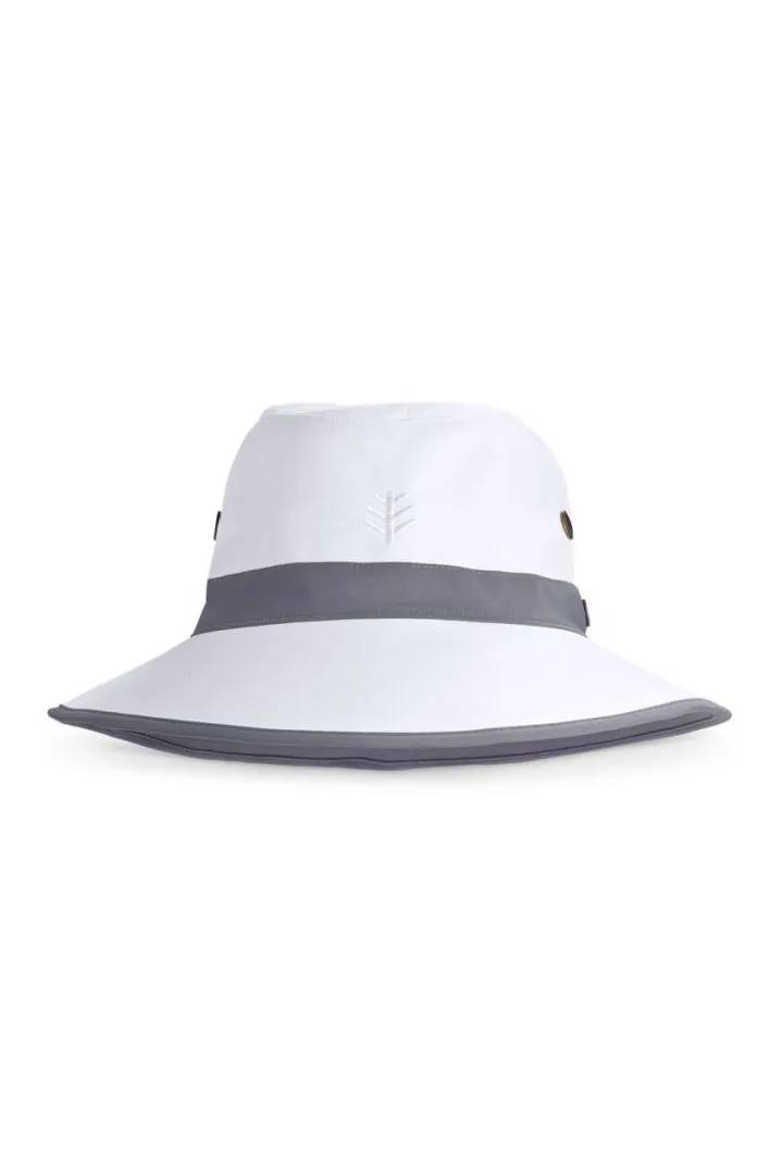 Coolibar - UV-golfhoed - Matchplay - Wit/Carbon