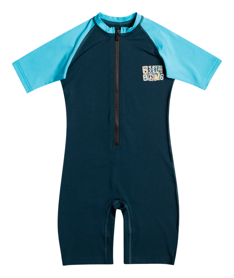 Billabong - UV-Zwempak met korte mouwen voor jongens - Combi - UPF50+ - Blauw