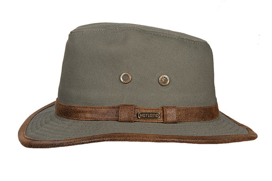 Hatland - UV Fedora hoed voor heren - Rayburn - Olijfgroen