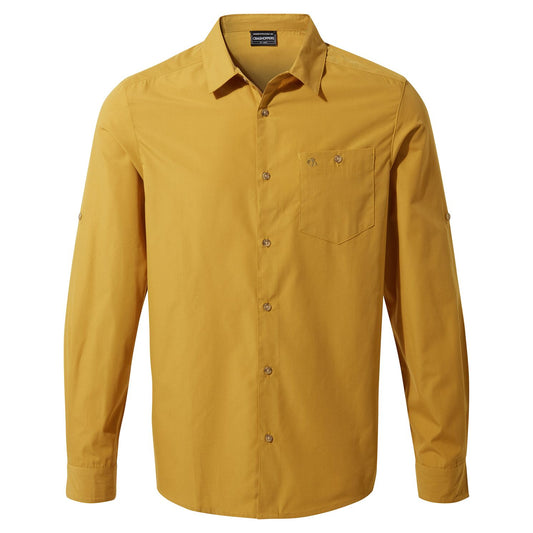 Craghoppers - UV Overhemd voor heren - Longsleeve - Kiwi Ridge - Donkergeel