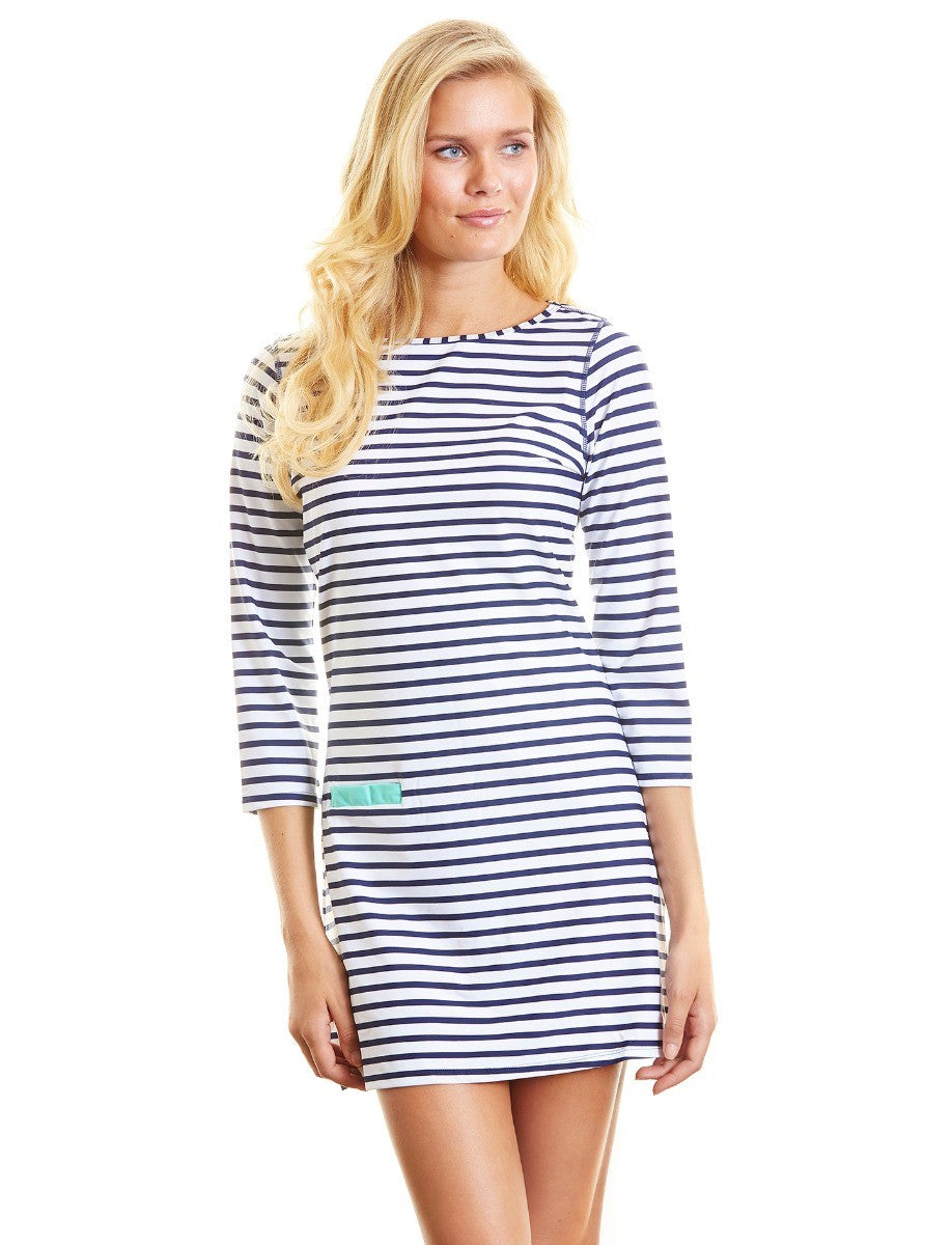 Cabana Life - UV-jurk - Donkerblauw strepen