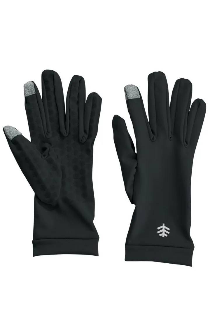 Coolibar - UV-werende handschoenen voor volwassenen - Gannett - Zwart
