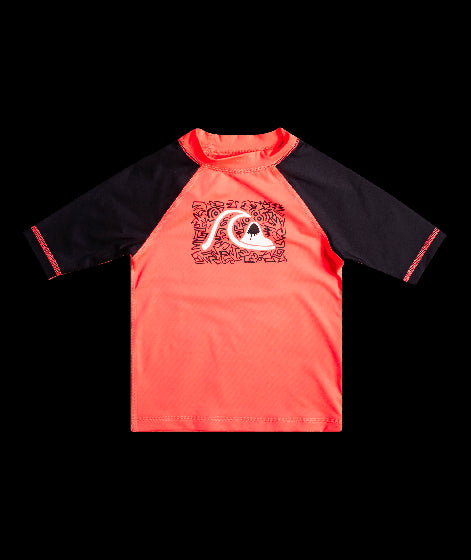 Quiksilver - UV-Zwemshirt met korte mouwen voor jongens- Next gen - Koraal