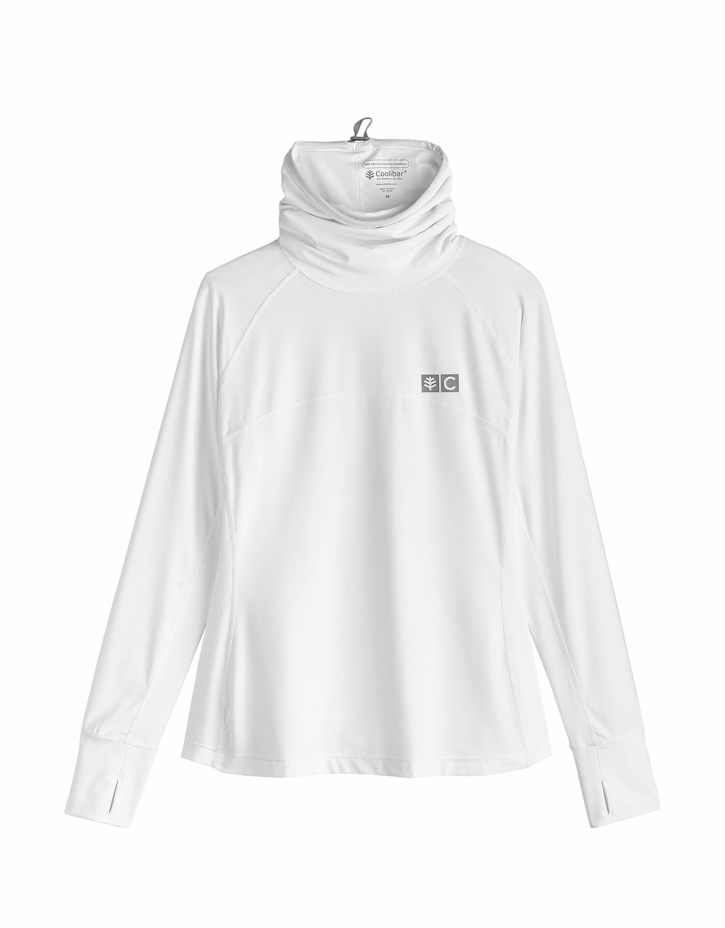 Coolibar - UV Zwemshirt met halsbescherming voor dames - Paros - Wit