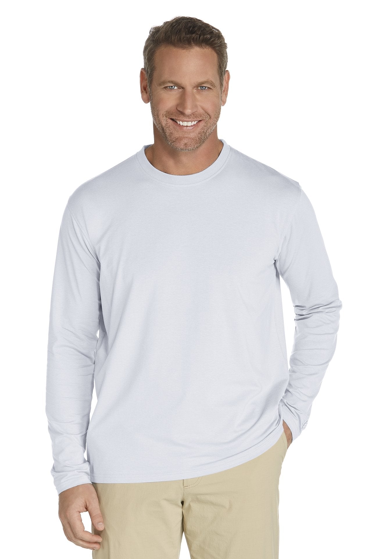 Coolibar - UV Longsleeve shirt heren - Wit