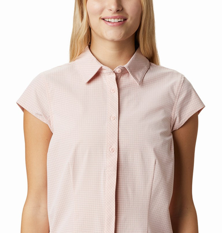 Columbia Dames UV Blouse Saturday Trail II Stretch Korte Mouw Peach