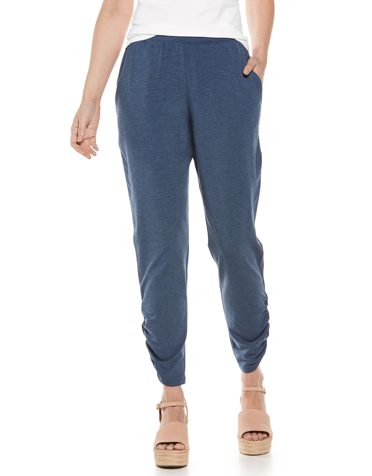 Coolibar - Casual UV-broek voor dames - Café Ruche - Denimblauw