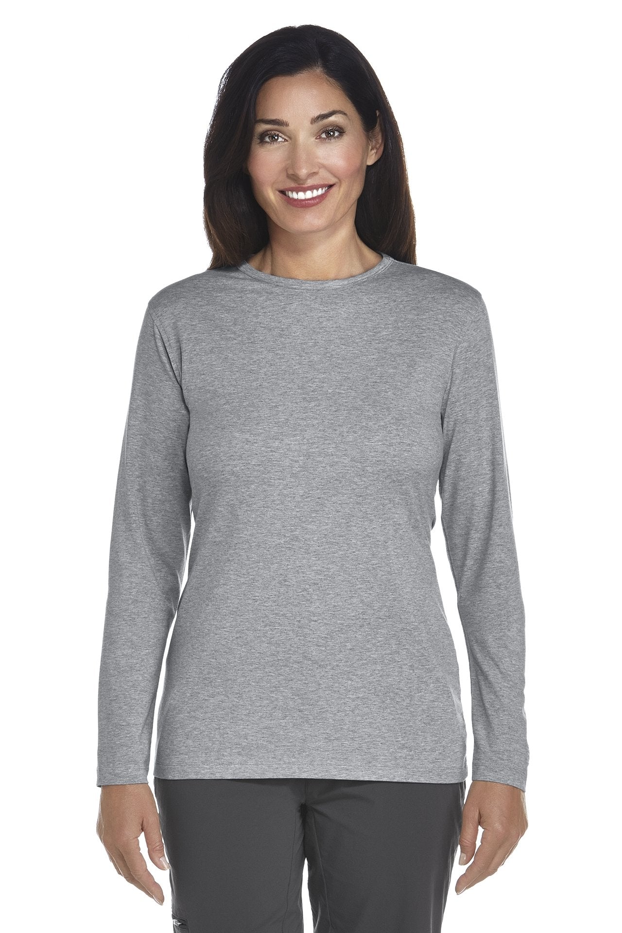 Coolibar - UV longsleeve shirt dames - grijs
