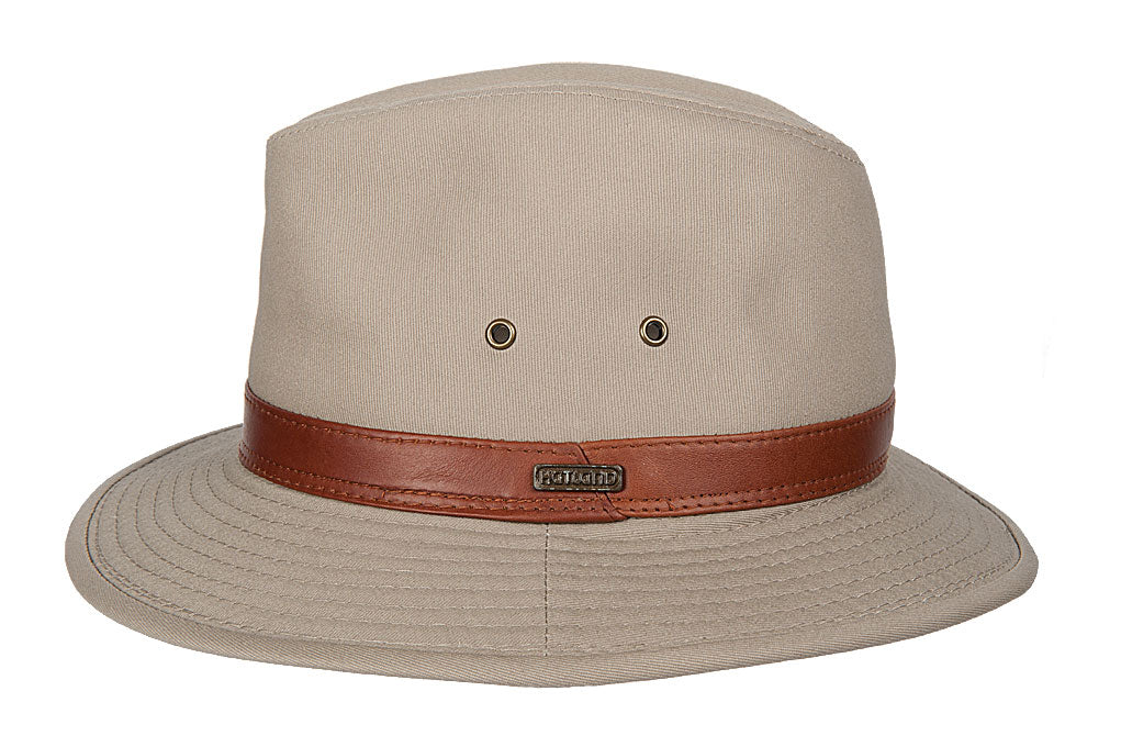 Hatland - UV Bucket hoed voor heren - BushWalker - Beige