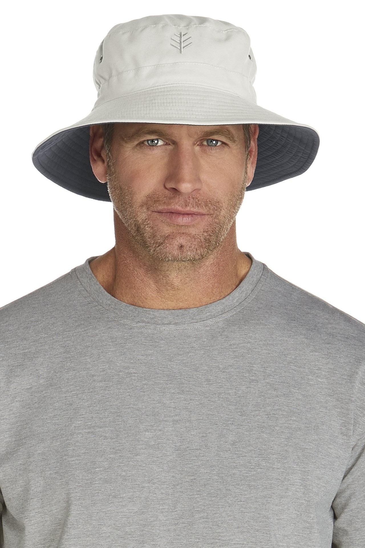 Gezichtsvermogen uitlijning jukbeen Coolibar - UV-beschermende omkeerbare hoed voor heren - Lichtbeige / G –  Odiezon