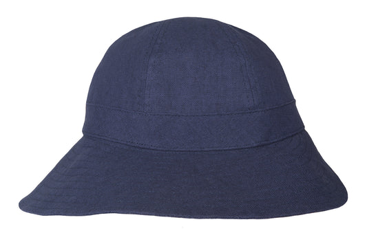 Hatland - UV Cloche zonnehoed voor dames - Verony - Marineblauw
