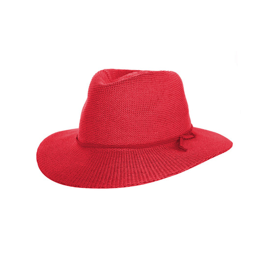 Emthunzini Hats - UV Fedora zonnehoed voor dames - Gilly - Helderrood
