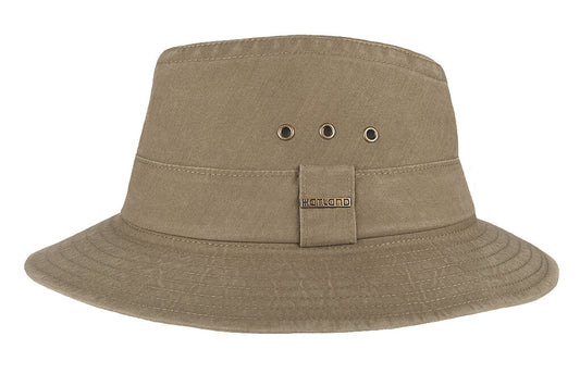 Hatland - UV Bucket hat voor heren - Wishmen - Olijfgroen