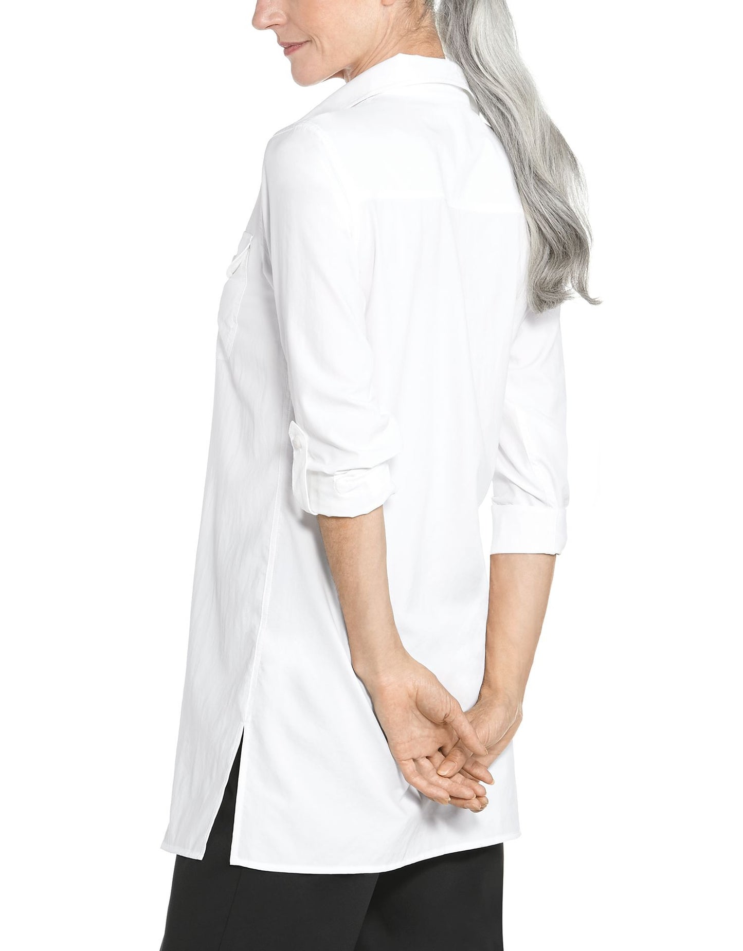 Coolibar - UV Blouse voor dames - Santorini Tunic Blouse - Wit