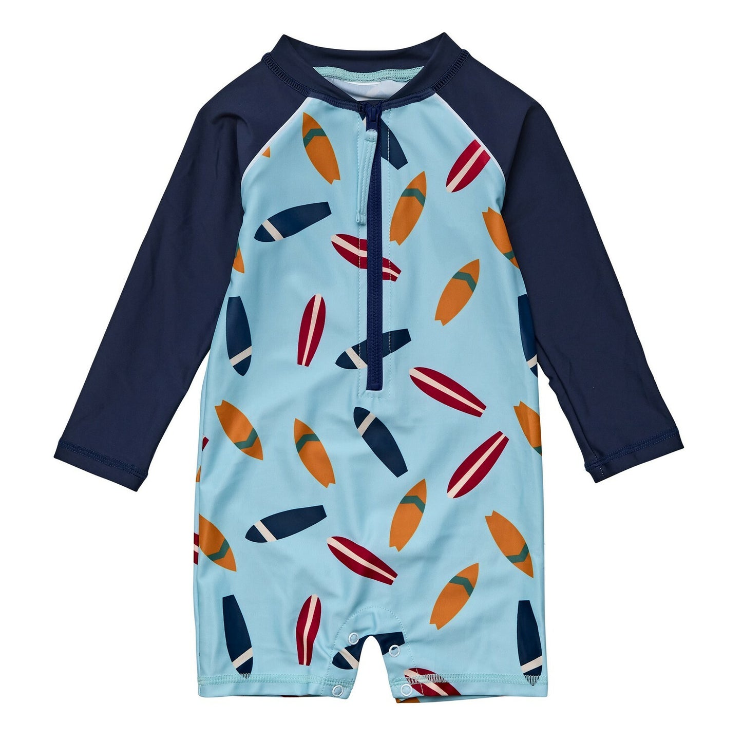 Snapper Rock - UV Zwemset voor baby's - Lange mouw - Retro Surf - Blauw/Navy