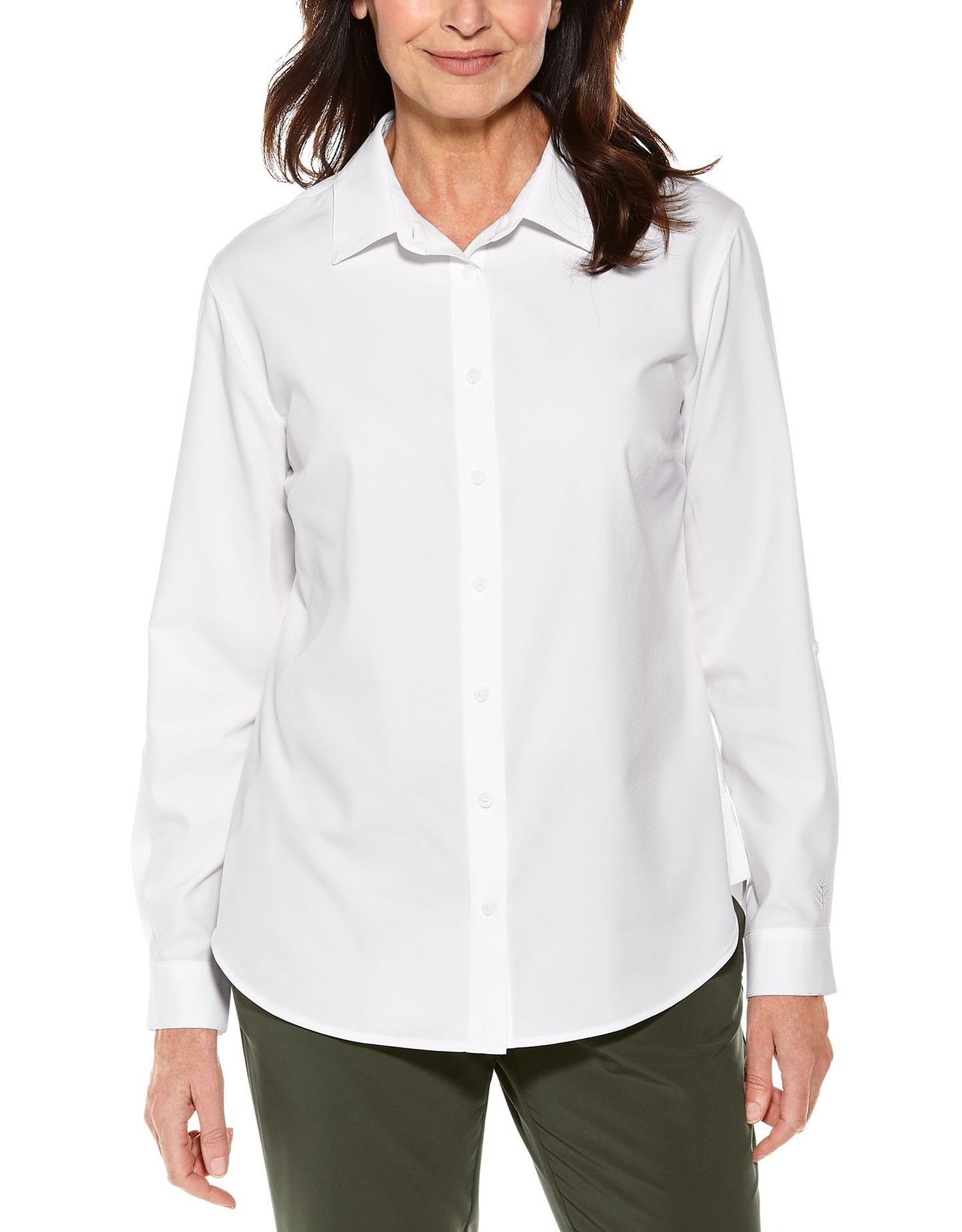Coolibar - UV-werende Blouse voor dames - Hepburn - Wit