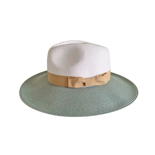 House of Ord - zonnehoed Fiona Fedora - Ivory/Teal