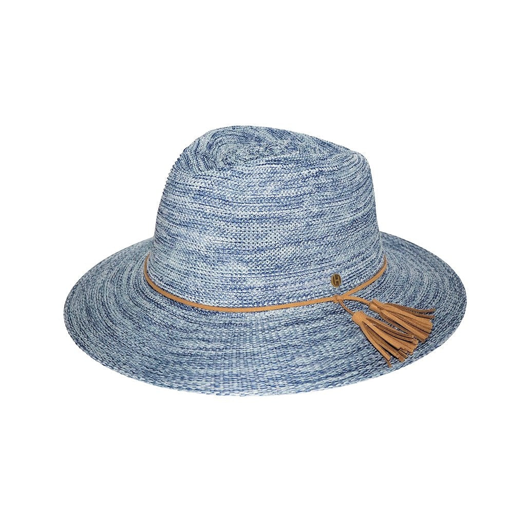 House of Ord - zonnehoed Caroline Fedora - Gemengd Blauw