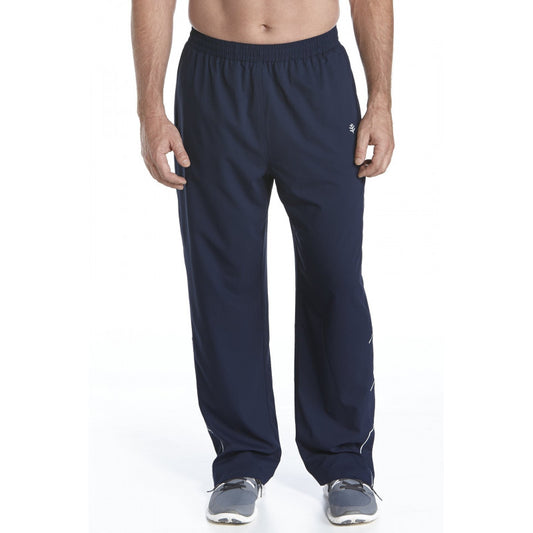 Coolibar - UV-beschermende fitness broek heren - donkerblauw