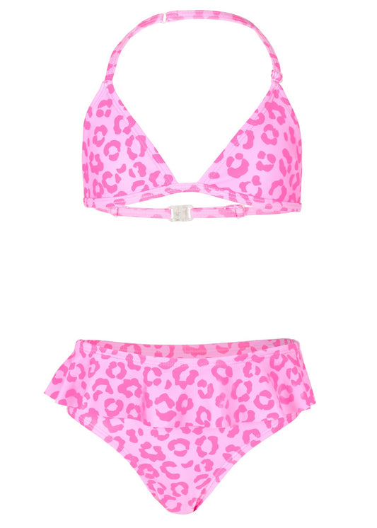 JUJA - Bikini voor meisjes - Leopard Ruches - Roze