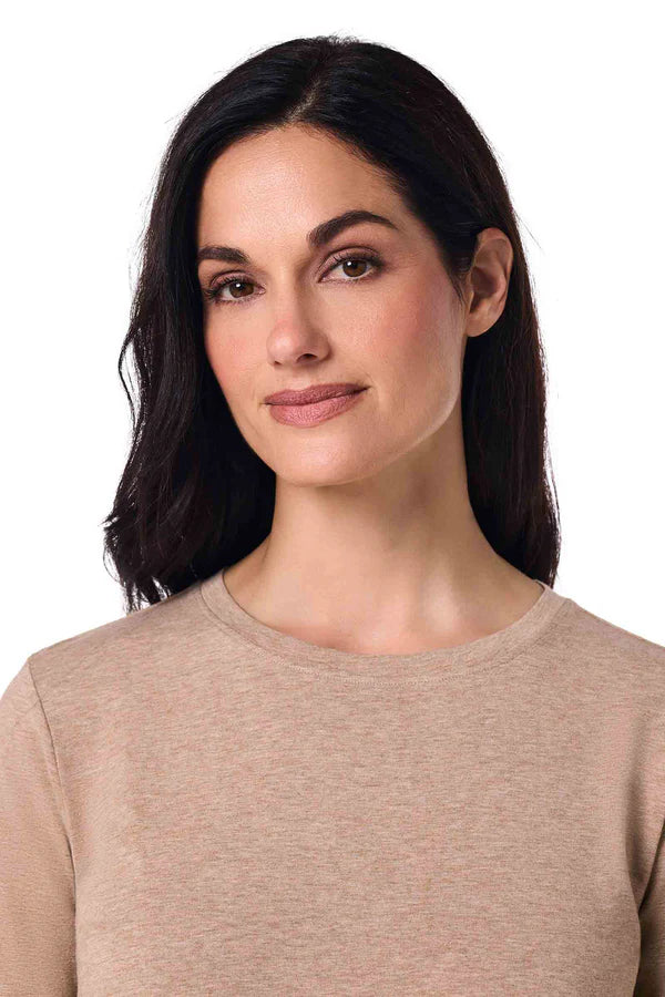 Coolibar - UV Shirt voor dames - Longsleeve - Morada - Dark Taupe Heather