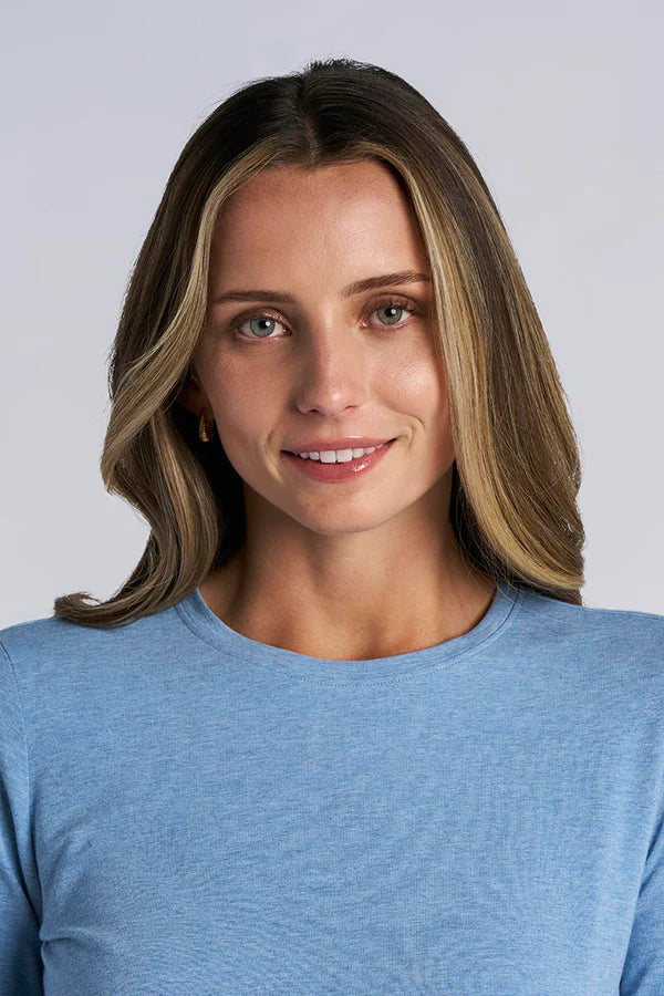 Coolibar - UV Shirt voor dames - Morada - Longsleeve  - Blue Header